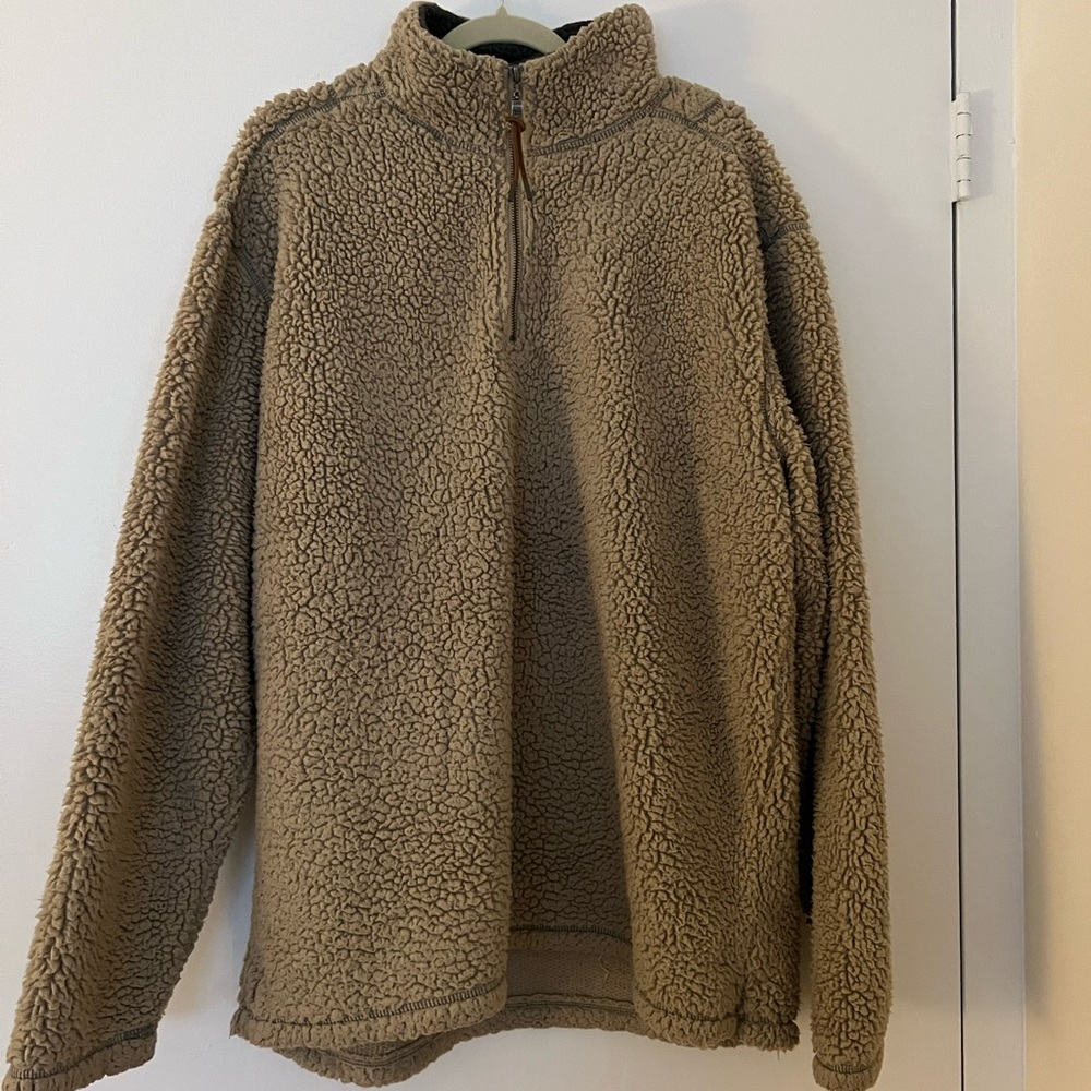 True grit shearling 1/4 zip pullover